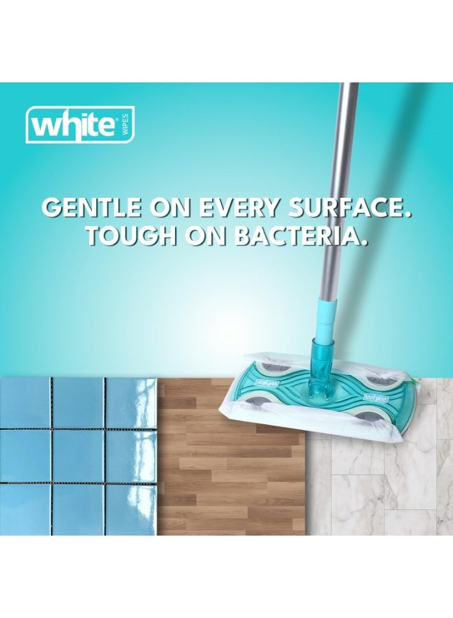 White Swift Ocean Breeze Scented Wet Floor Wipes Mop Kit Multi Surface Trap+Lock 30 Wipes - Image 3